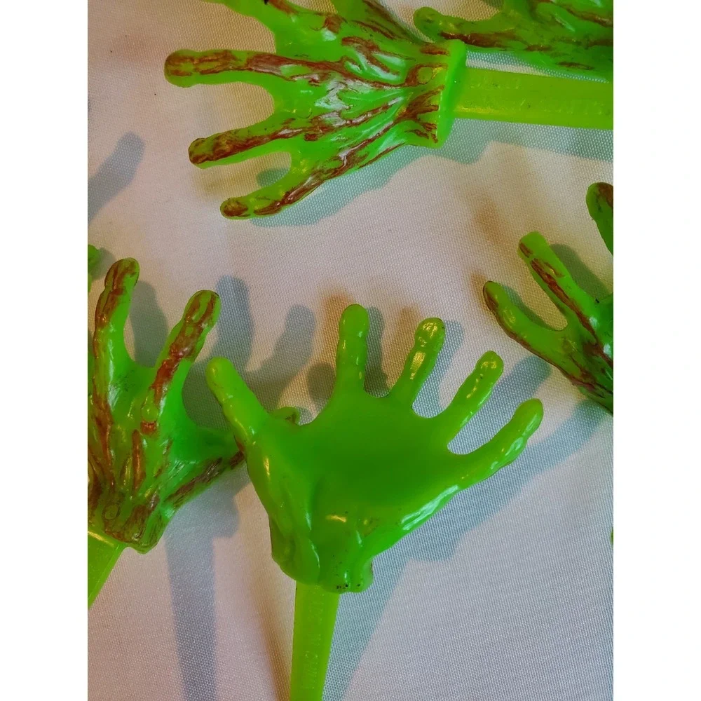 22 Zombie Monster Hand Cupcake Food Pick Decor Topper Kid Halloween Party Supply